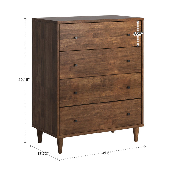 4-Drawer Wood Chest