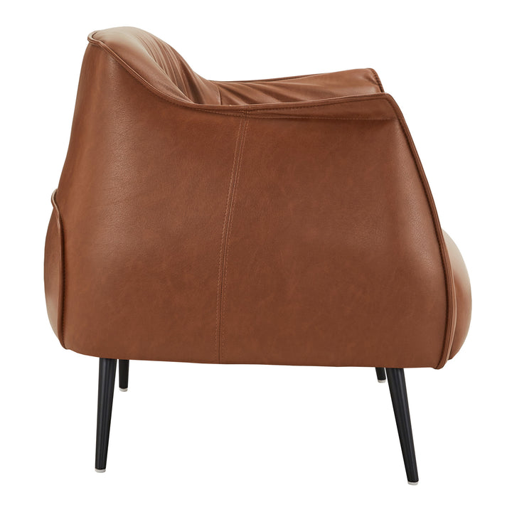 Leather Gel Accent Chair - Brown