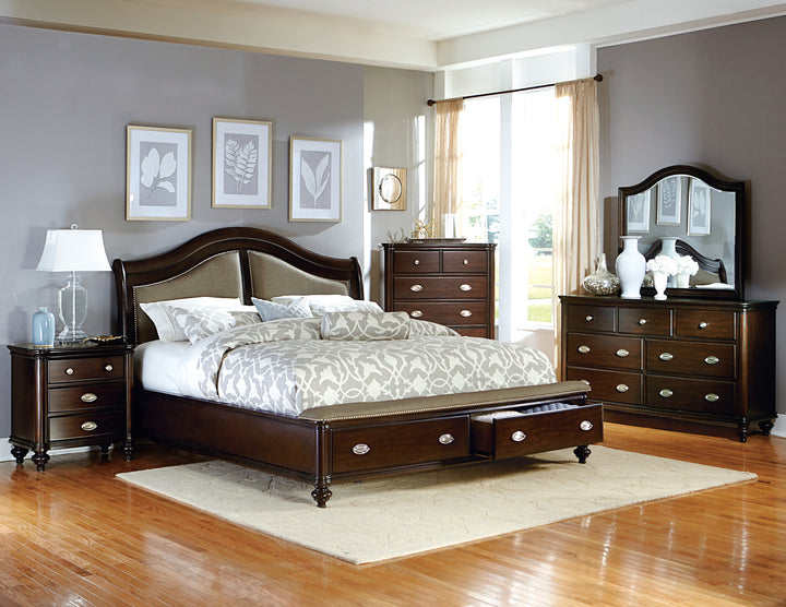 King Sleigh Platform Bed