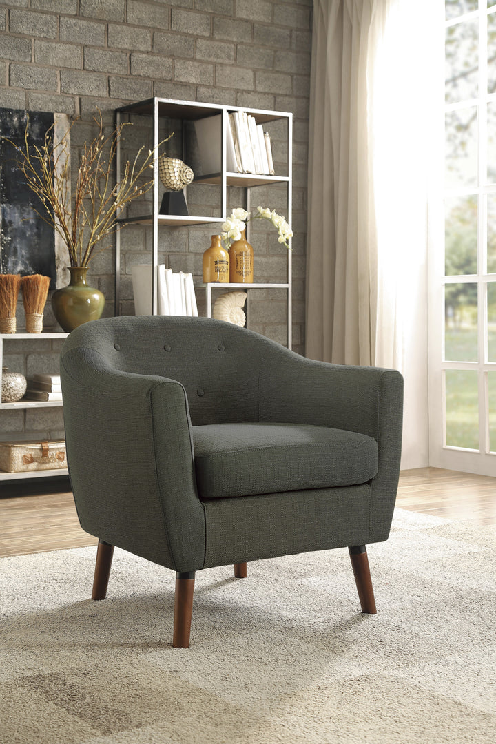 Accent Chair, Grey 100% Polyester