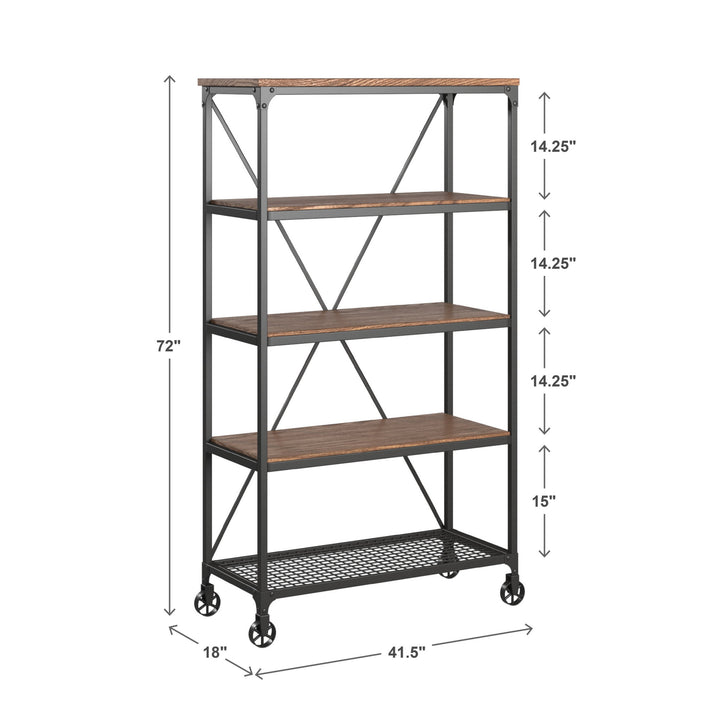 Millwood Metal 40"W Large Bookshelf