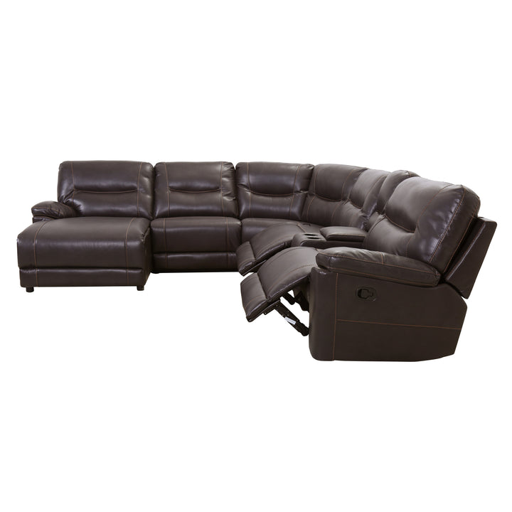 6-Piece Modular Reclining Sectional with Left Chaise