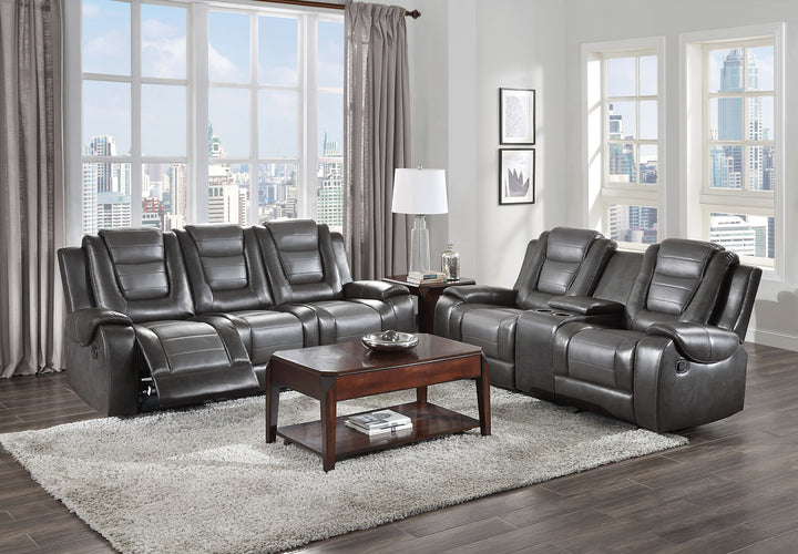 Double Reclining Sofa With Drop-Down Cup Holders