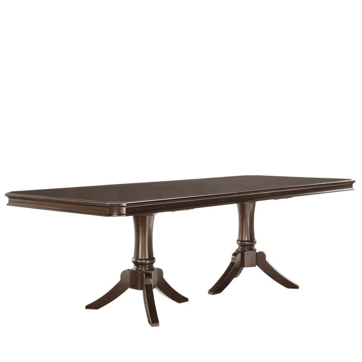 Espresso Pedestal Extending Dining Table