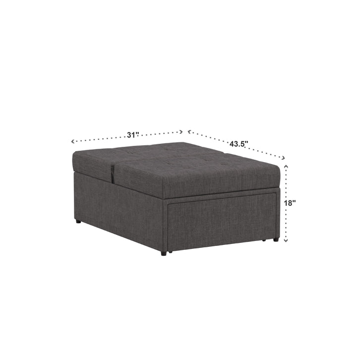 Convertible Ottoman - Dark Gray