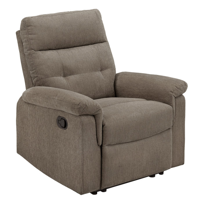 Chenille Fabric Manual Recliner - Dark Gray