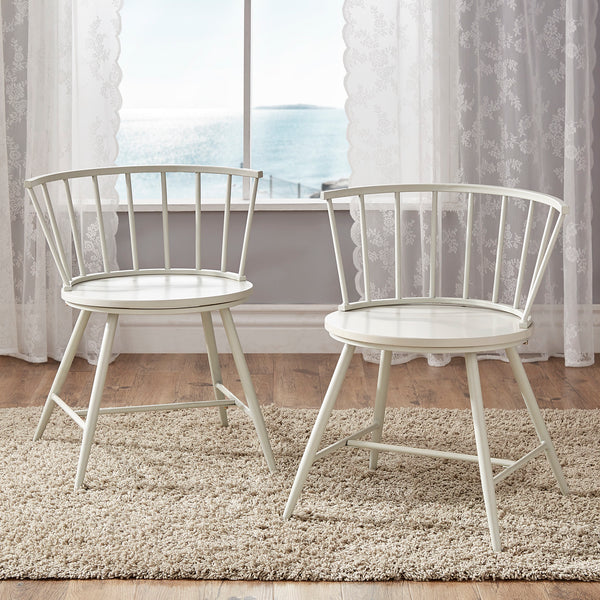 Low Back Windsor Classic Dining Chairs (Set of 2) - Silver Birch