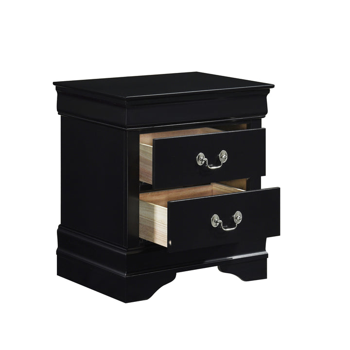 Mayville Black Finish Nightstand