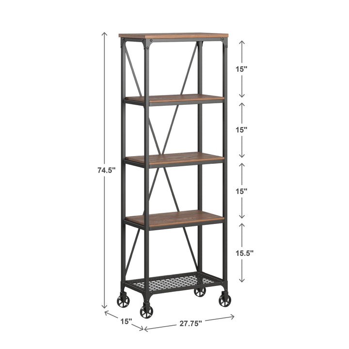 Millwood Metal 26"W Medium Bookshelf