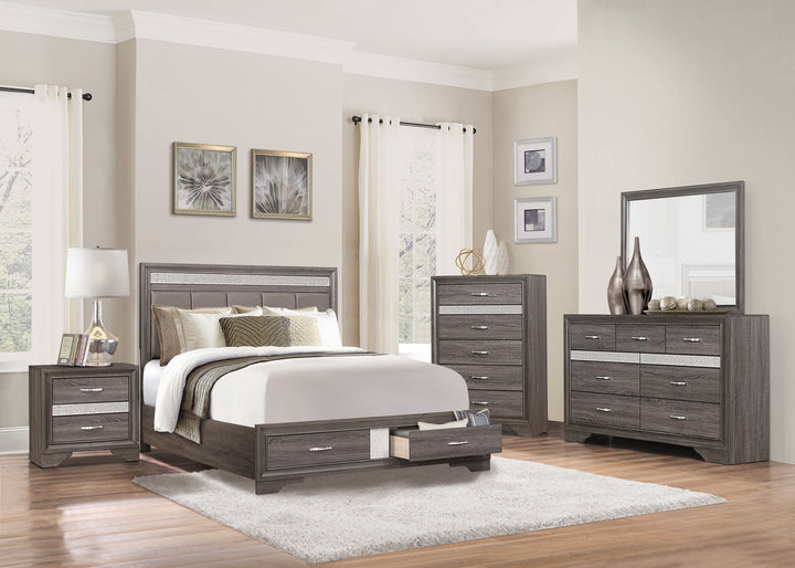 Queen Platform Bed with Footboard Storage