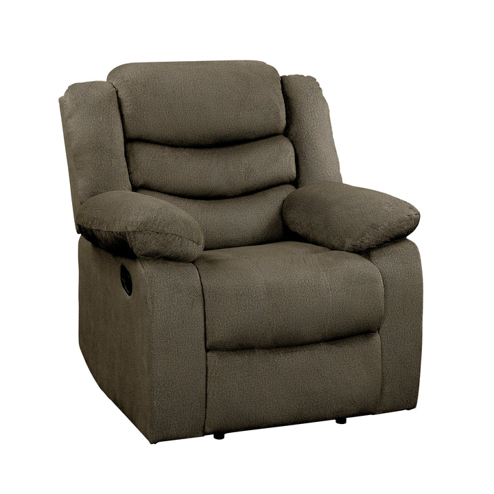 Reclining Chair, Brown 100% Polyester