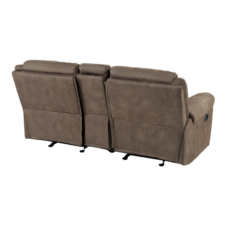 Double Glider Reclining Loveseat with Center Console, Receptacles & Usb Ports