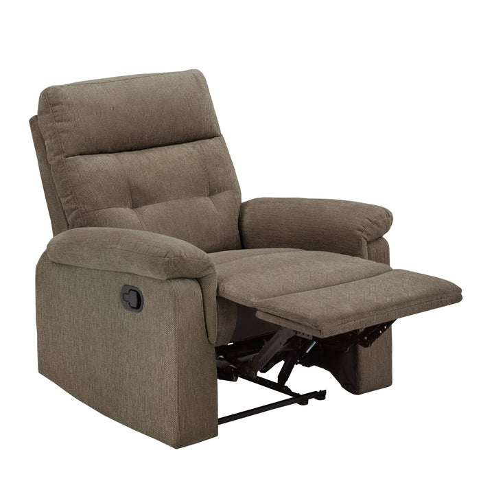 Chenille Fabric Manual Recliner - Dark Gray