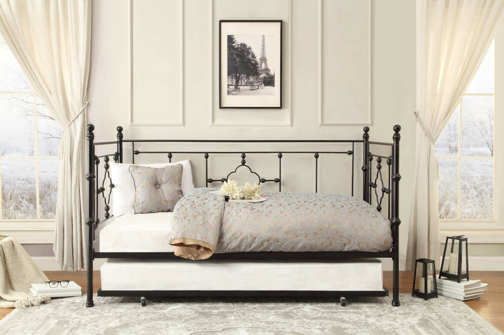 Daybed W/Trundle, Blk