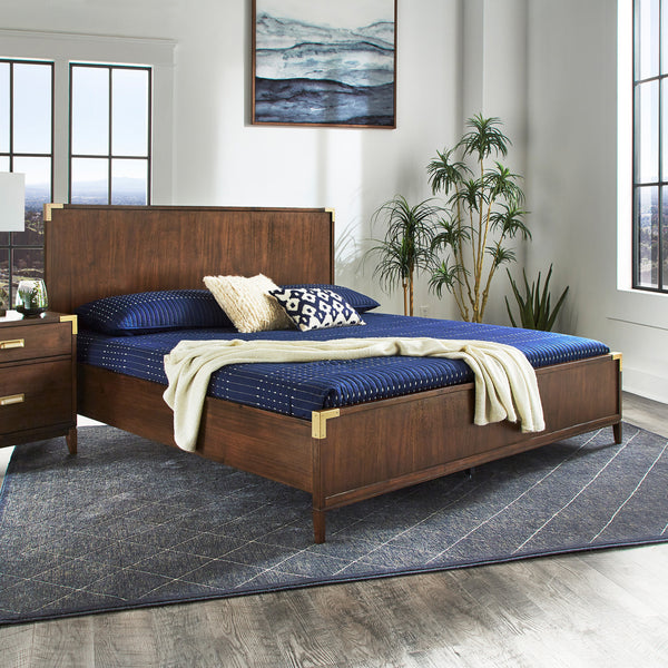 Low Profile Campaign Platform Bed - King