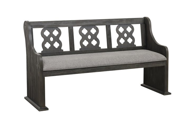 Bench With Arms,Fabric Seat