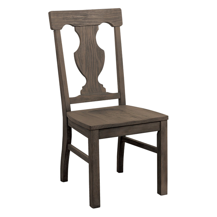 Set Of 2, Toulon Wire Brushed Oak Finish Side Chair