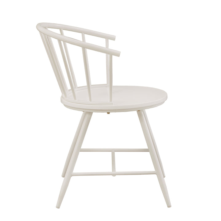 Slope Low Back Windsor Metal Side Chairs (Set of 2) - White