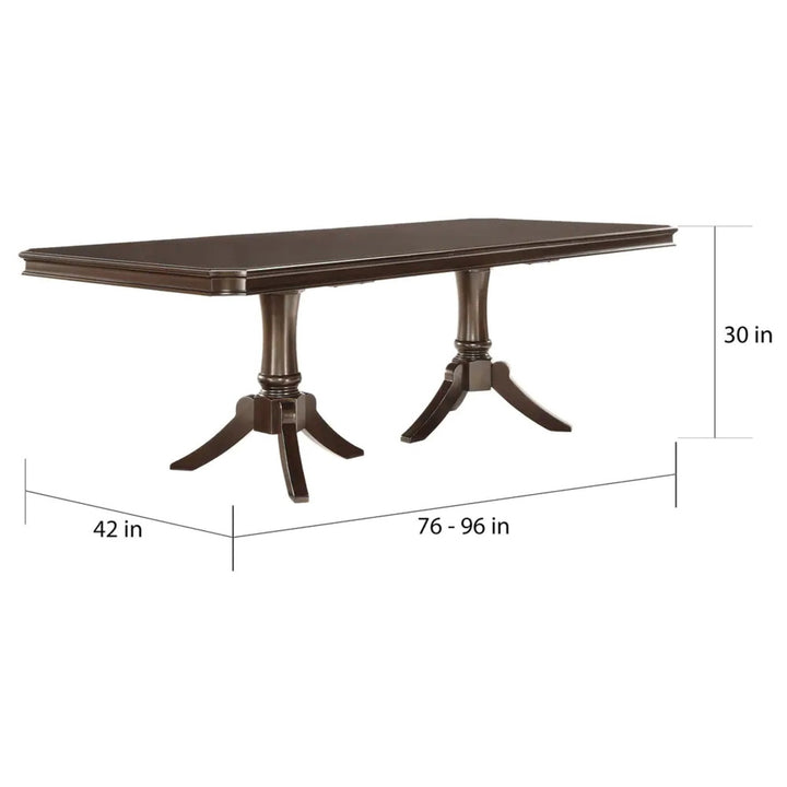 Espresso Pedestal Extending Dining Table