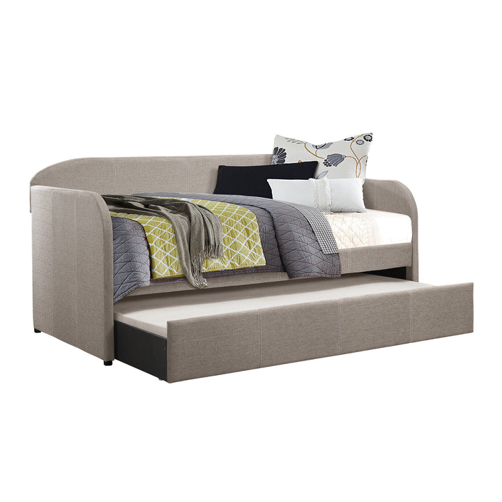 Daybed with Trundle - Gray Fabric - Gray Fabric