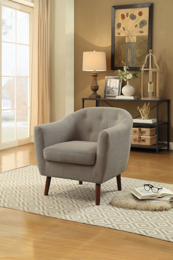 Accent Chair, Beige 100% Polyester