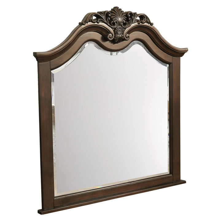 Mont Belvieu Cherry Finish Beveled Mirror