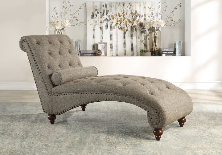 Chaise with Nailhead & Pillow