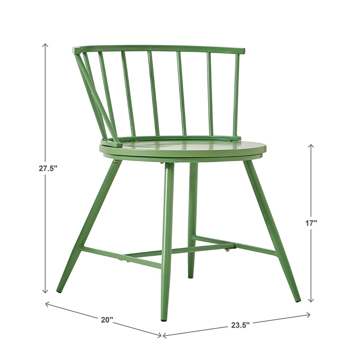 Low Back Windsor Classic Dining Chairs (Set of 2) - Meadow Green