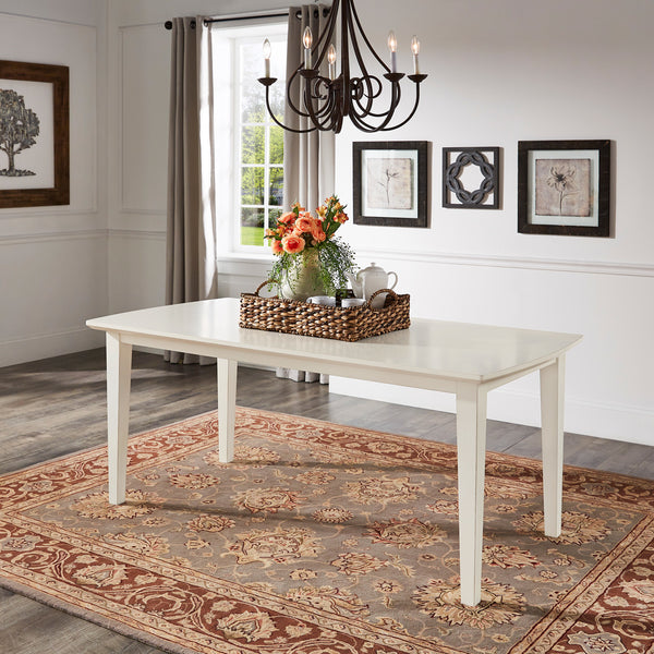 72" Rectangular Dining Table  - White Top