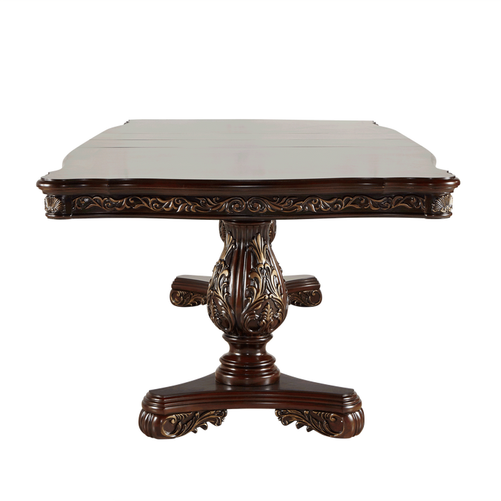 86"-100" Pedestal Extendable Dining Table