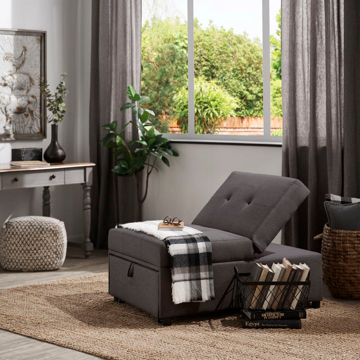 Convertible Ottoman - Dark Gray