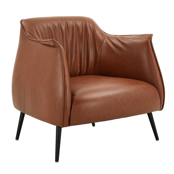 Leather Gel Accent Chair - Brown