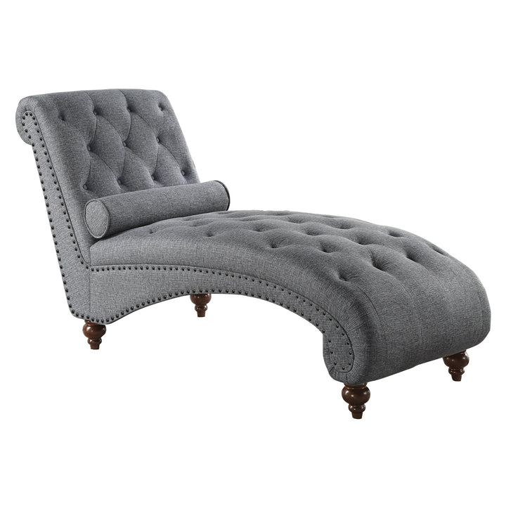 Chaise with Nailhead & Pillow