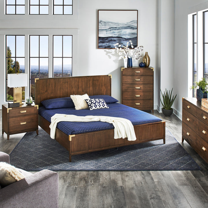 Low Profile Campaign Platform Bed - King