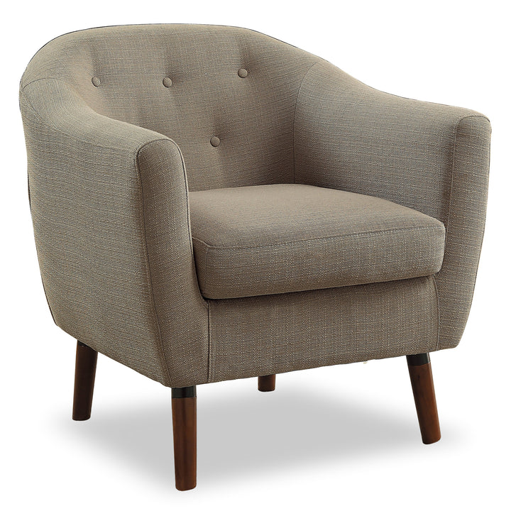 Accent Chair, Beige 100% Polyester