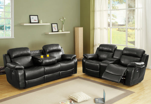 Double Glider Reclining Love Seat with Center Console