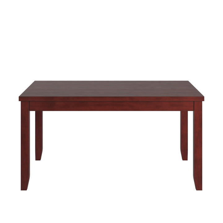 Solid Wood Rectangular Dining Table with Two Drawers - Antique Berry