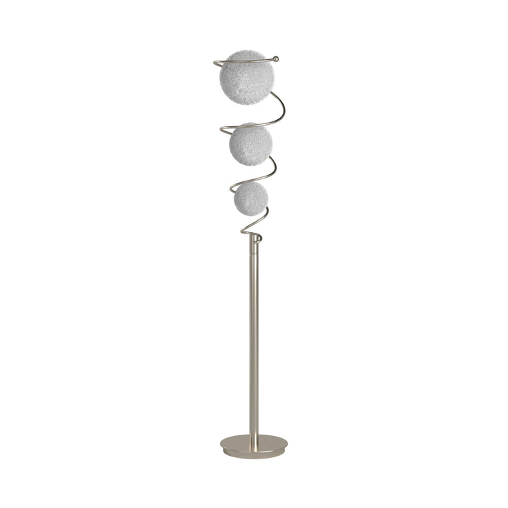 Orbital Brushed Nickel Finish Aluminum Floor Lamp