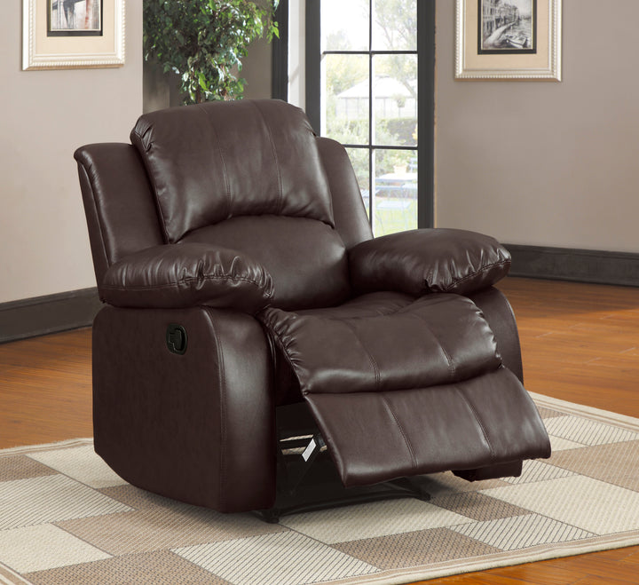 Cranley Brown Bonded Leather Reclining Chair