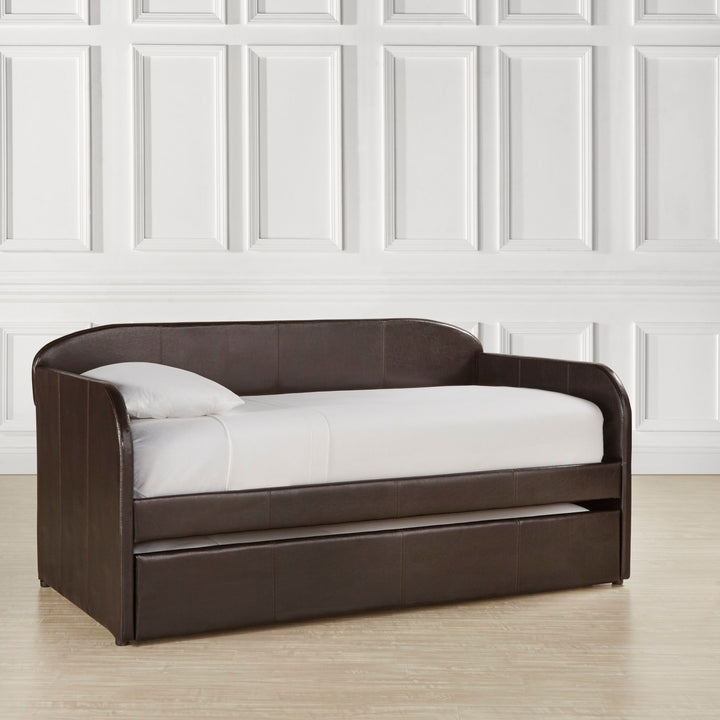 Daybed with Trundle - Faux Leather - Faux Leather 