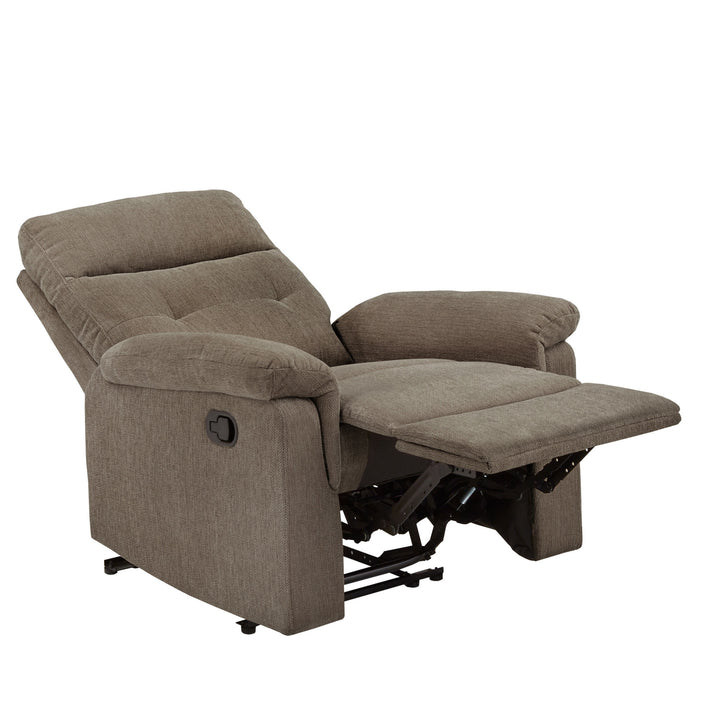 Chenille Fabric Manual Recliner - Dark Gray