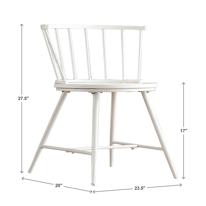 Low Back Windsor Classic Dining Chairs (Set of 2) - White