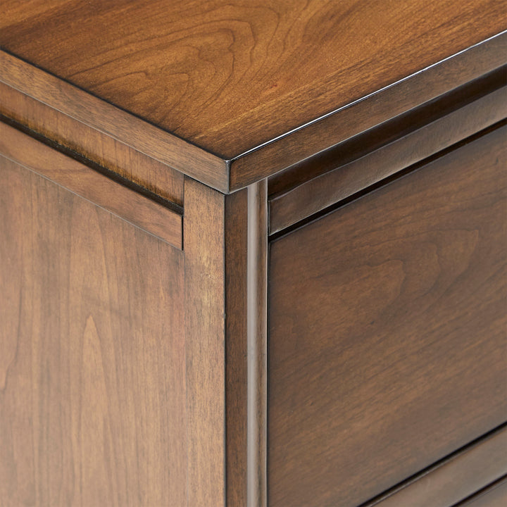 Walnut Finish 5-Drawer Modular Chest