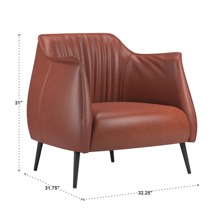 Leather Gel Accent Chair - Brown