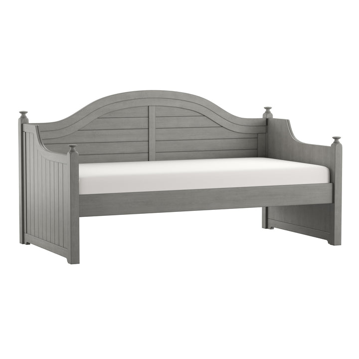 Traditional Paneled Wood Daybed - Antique Grey, No Trundle