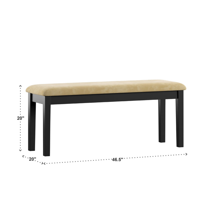 Black Wood Dining Bench