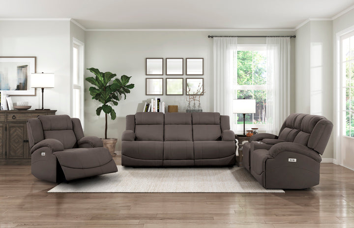 Power Double Reclining Loveseat with Center Console