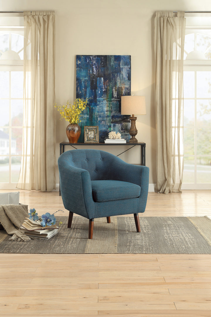 Accent Chair, Blue 100% Polyester