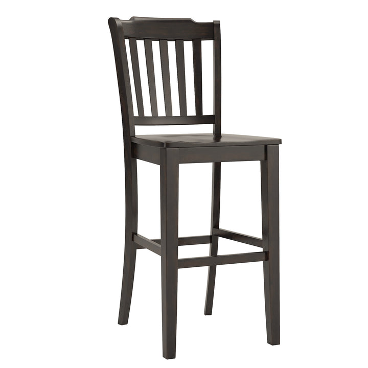 Slat Back Bar Height Chairs (Set of 2) - Back Finish