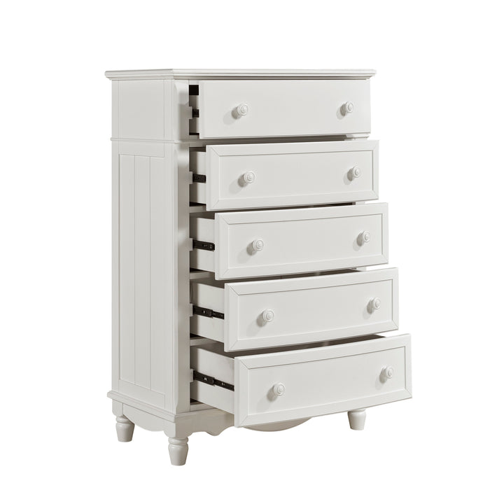 Clementine Bright White Finish Chest (Mtl)